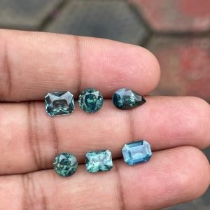 Teal Sapphire 6pcs Lot - 2ct Avg