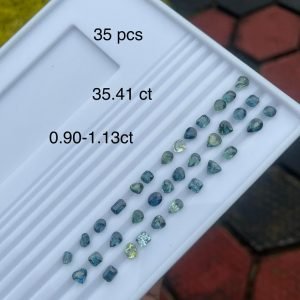 Teal Sapphire Lot - 35pcs